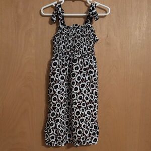 Diane Von Furstenberg Kids Floral Romper - Black and White